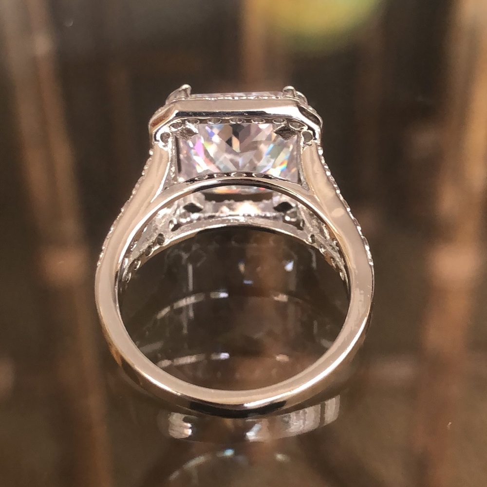 Sterling Silver Diamond Cubic Zirconia Ring - Picture 3 of 10